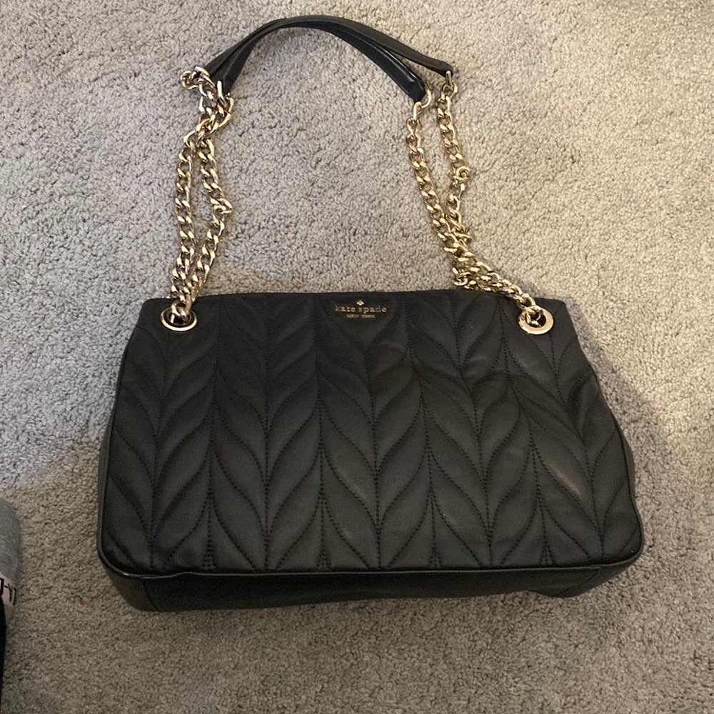 Black leather Kate Spade bag